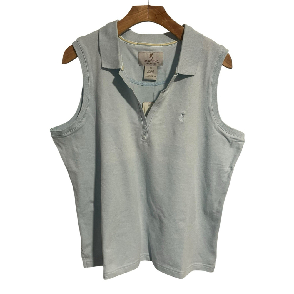Browning Blue Sleeveless Top Womens 2XL